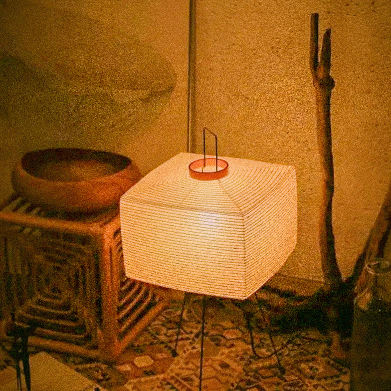 Yoko - Cubed Tripod Akari Floor Lamp