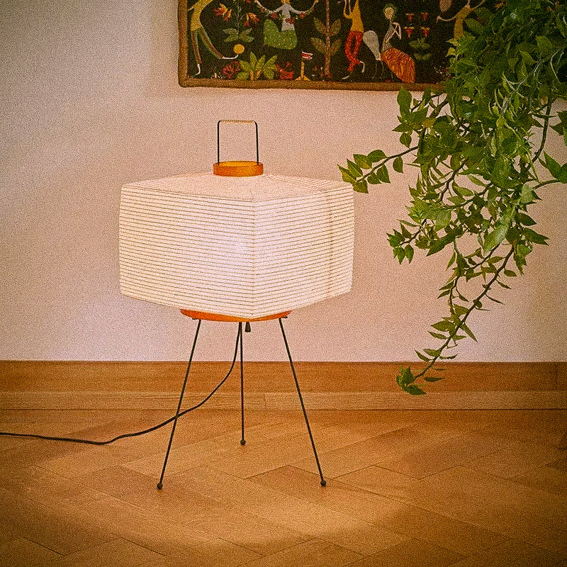 Yoko - Cubed Tripod Akari Floor Lamp