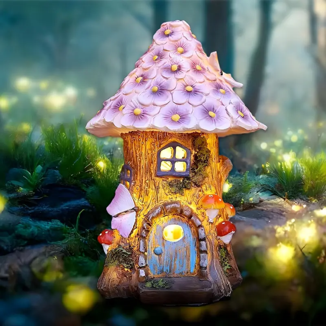 Vibrant Fairy Cottage Night Light